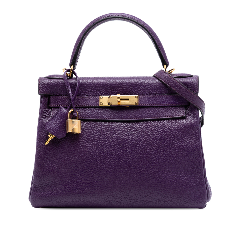 Pre-Loved Hermes Taurillon Clemence Kelly II Retourne 28